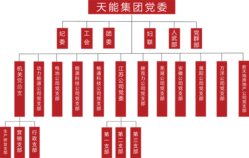 天能建團黨委組織架構